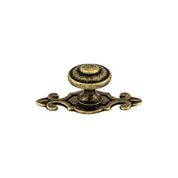 Canterbury Knob 1 1/4 Inch w/Backplate - German Bronze - GBZ