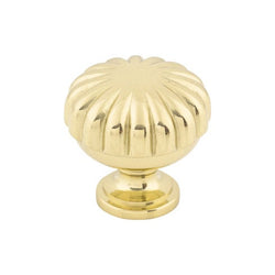 Melon Knob 1 1/4 Inch - Polished Brass - PB