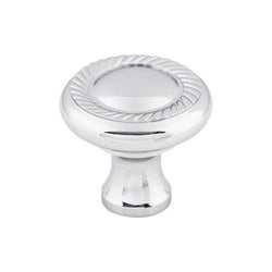 Swirl Cut Knob 1 1/4 Inch - Polished Chrome - PC