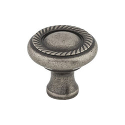 Swirl Cut Knob 1 1/4 Inch - Pewter Antique - PTA