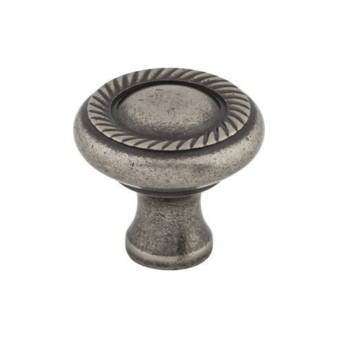 Swirl Cut Knob 1 1/4 Inch - Pewter Antique - PTA