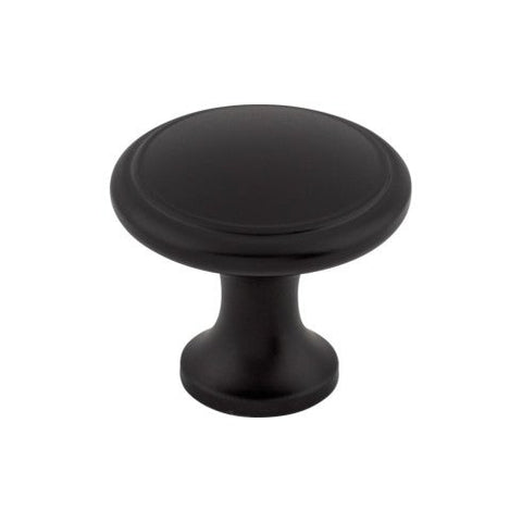 Ringed Knob 1 1/8 Inch - Flat Black - BLK