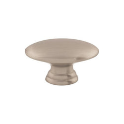 Oval Knob 1 1/2 Inch - Brushed Satin Nickel - BSN