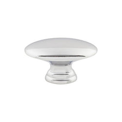 Oval Knob 1 1/2 Inch - Polished Chrome - PC