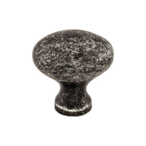 Egg Knob 1 1/4 Inch - Black Iron - BI