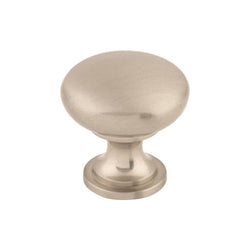 Hollow Round Knob 1 3/16 Inch - Brushed Satin Nickel - BSN