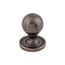 Paris Knob Smooth 1 1/16 Inch w/ Backplate - Cast Iron - CI