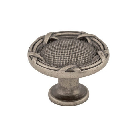 Ribbon & Reed Knob 1 1/4 Inch - Pewter Antique - PTA