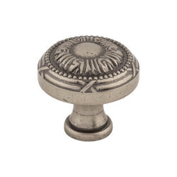 Ribbon Knob 1 1/8 Inch - Pewter Antique - PTA