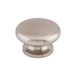 Flat Round Knob 1 1/2 Inch - Brushed Stainless Steel - SS