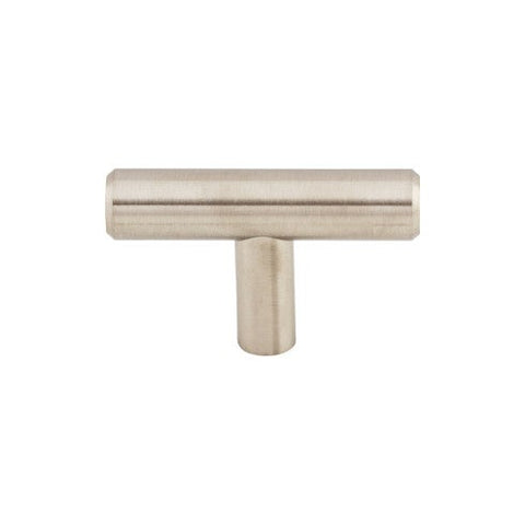 Solid T-Handle 2 Inch - Brushed Stainless Steel - SS