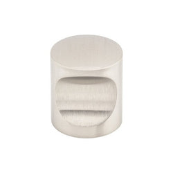 Indent Knob 1 Inch - Brushed Stainless Steel - SS