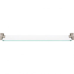 Sutton Place Bath Glass Shelf 24 Inches (c-c) - Brushed Nickel