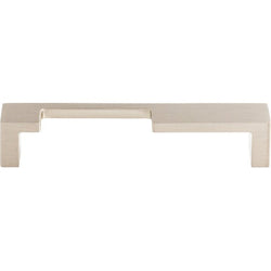 Modern Metro Notch Pull A 5 Inch (c-c) - Brushed Satin Nickel