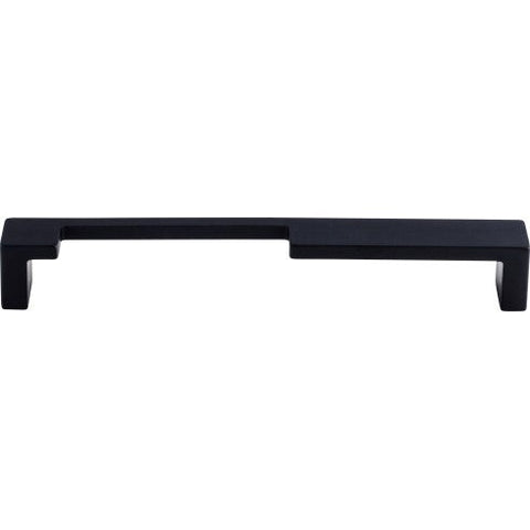 Modern Metro Notch Pull A 7 Inch (c-c) - Flat Black - BLK