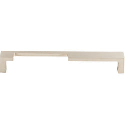 Modern Metro Notch Pull A 7 Inch (c-c) - Brushed Satin Nickel