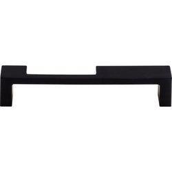 Modern Metro Notch Pull B 5 Inch (c-c) - Flat Black - BLK