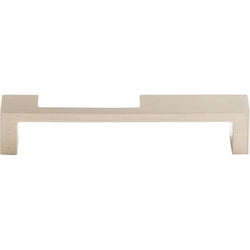 Modern Metro Notch Pull B 5 Inch (c-c) - Brushed Satin Nickel