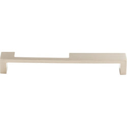 Modern Metro Notch Pull B 7 Inch (c-c) - Brushed Satin Nickel