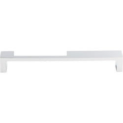 Modern Metro Notch Pull B 7 Inch (c-c) - Polished Chrome - PC