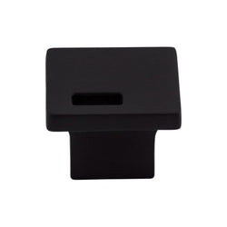 Modern Metro Slot Knob 1 1/4 Inch - Flat Black - BLK