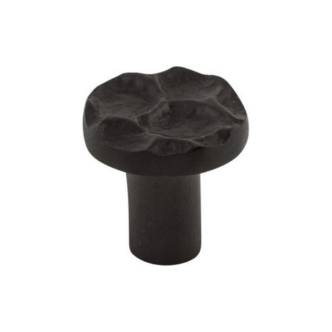 Cobblestone Round Knob 1 1/8 Inch - Coal Black - CB