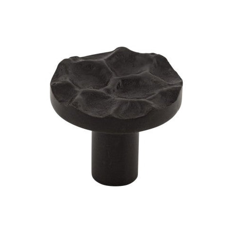 Cobblestone Round Knob 1 3/8 Inch - Coal Black - CB