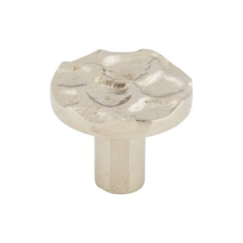 Cobblestone Round Knob 1 3/8 Inch - Polished Nickel - PN