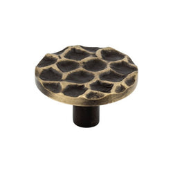 Cobblestone Round Knob 1 15/16 Inch - Brass Antique - BA