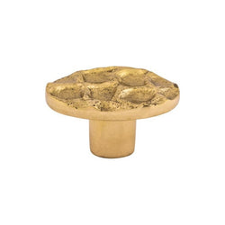 Cobblestone Oval Knob 2 Inch - Brass - BR