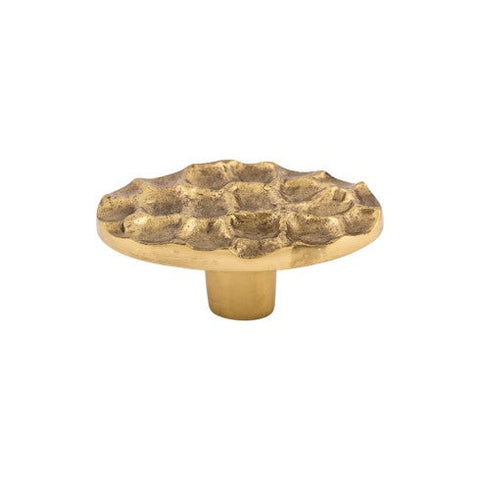 Cobblestone Oval Knob 2 5/8 Inch - Brass - BR