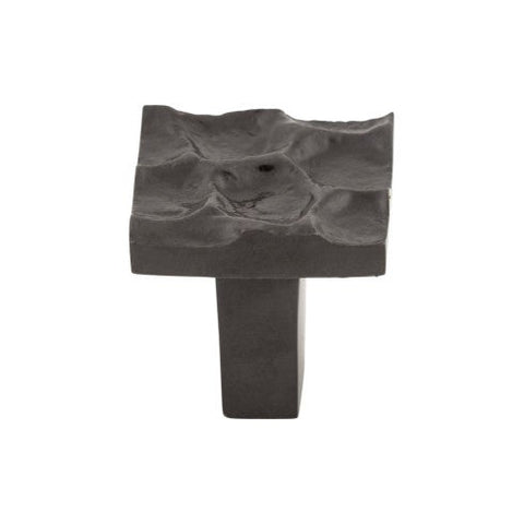 Cobblestone Square Knob 1 1/8 Inch - Coal Black - CB