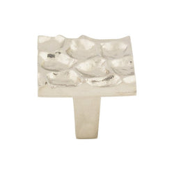 Cobblestone Square Knob 1 3/8 Inch - Polished Nickel - PN