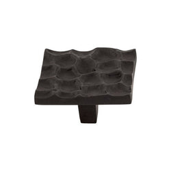 Cobblestone Square Knob 1 15/16 Inch - Coal Black - CB