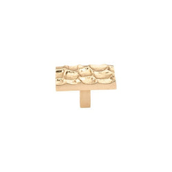 Cobblestone Rectangle Knob 1 7/8 Inch - Brass - BR