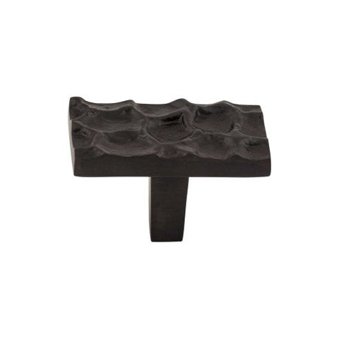 Cobblestone Rectangle Knob 1 7/8 Inch - Coal Black - CB