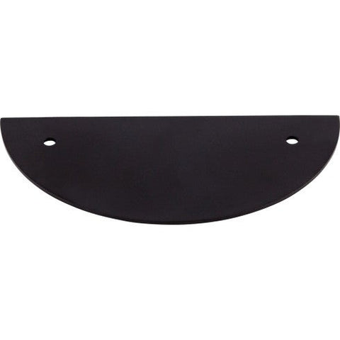 Half Circle Backplate 3 1/2 Inch (c-c) - Flat Black - BLK