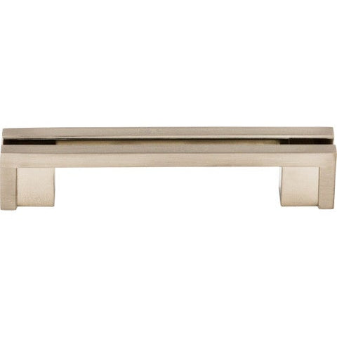 Flat Rail Pull 3 1/2 Inch (c-c) - Brushed Satin Nickel - BSN