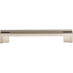 Flat Rail Pull 5 Inch (c-c) - Brushed Satin Nickel - BSN