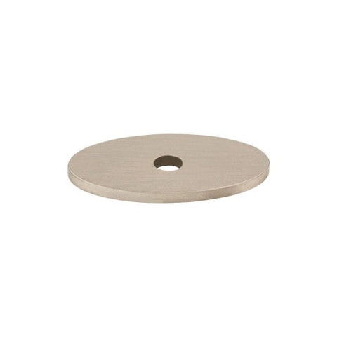 Oval Backplate Small 1 1/4 Inch - Brushed Satin Nickel - BSN