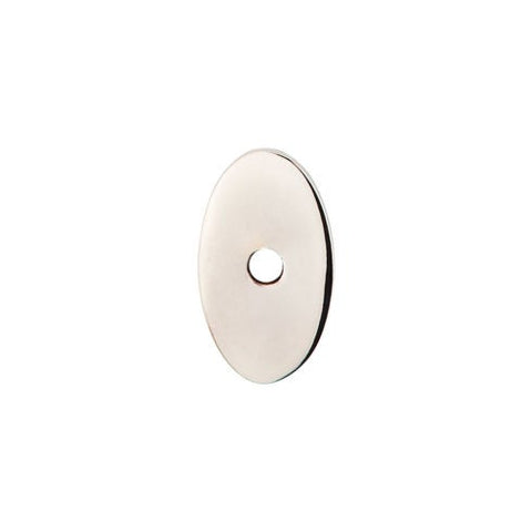 Oval Backplate Small 1 1/4 Inch - Polished Nickel - PN