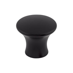 Oculus Round Knob Medium 1 1/8 Inch -  Flat Black - BLK