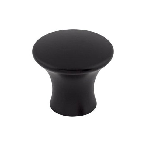 Oculus Round Knob Medium 1 1/8 Inch -  Flat Black - BLK