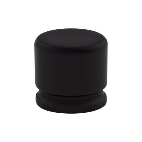 Oval Knob Medium 1 1/8 Inch - Flat Black - BLK