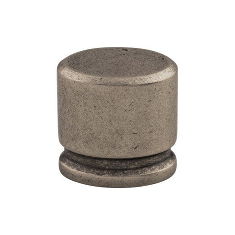 Oval Knob Medium 1 1/8 Inch - Pewter Antique - PTA