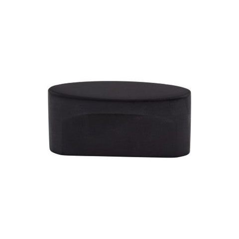 Oval Slot Knob Medium 1 1/2 Inch (c-c) - Flat Black - BLK