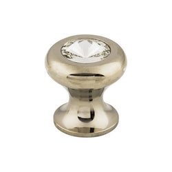 Hayley Crystal Knob Clear 15/16 Inch - Polished Nickel Base -