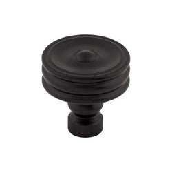 Brixton Ridged Knob 1 1/4 Inch - Flat Black - BLK