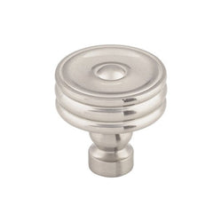 Brixton Ridged Knob 1 1/4 Inch - Brushed Satin Nickel - BSN