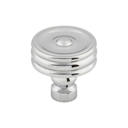 Brixton Ridged Knob 1 1/4 Inch - Polished Chrome - PC